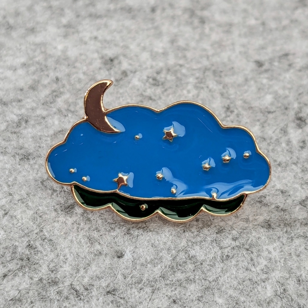 Cloud and Moon Pin